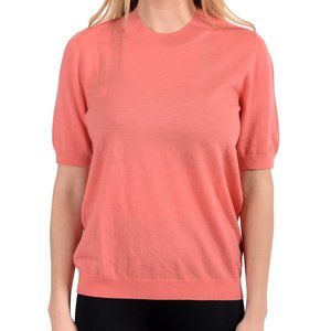 Burberry Salmon Pink 100% Wool Sweater Blouse Top